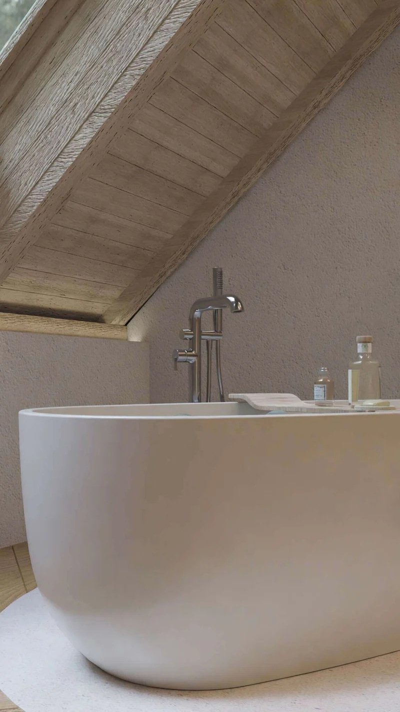DEANTE Alpinia Freistehende Badewanne Oval - 160 cm // Weiß // KDU-016W