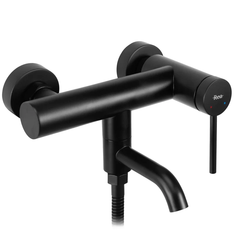 Badewannenarmatur Clif Schwarz Matt