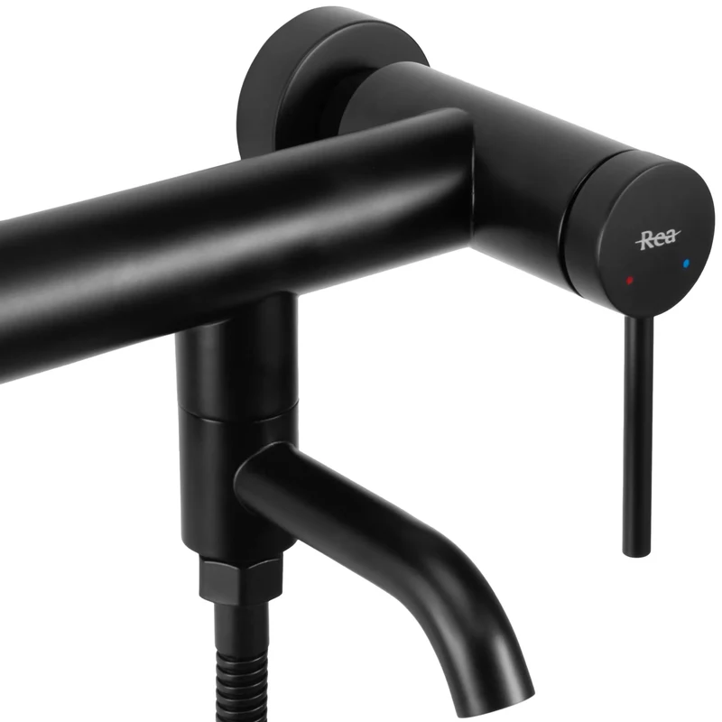 Badewannenarmatur Clif Schwarz Matt