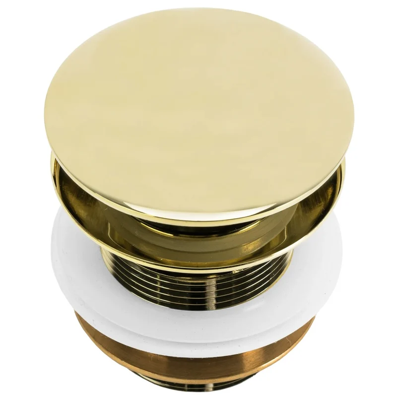 Ablaufgarnitur für Badewanne Gold Poliert