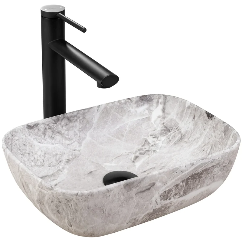 Aufsatzwaschbecken Belinda Mini Stone 37x25,5cm