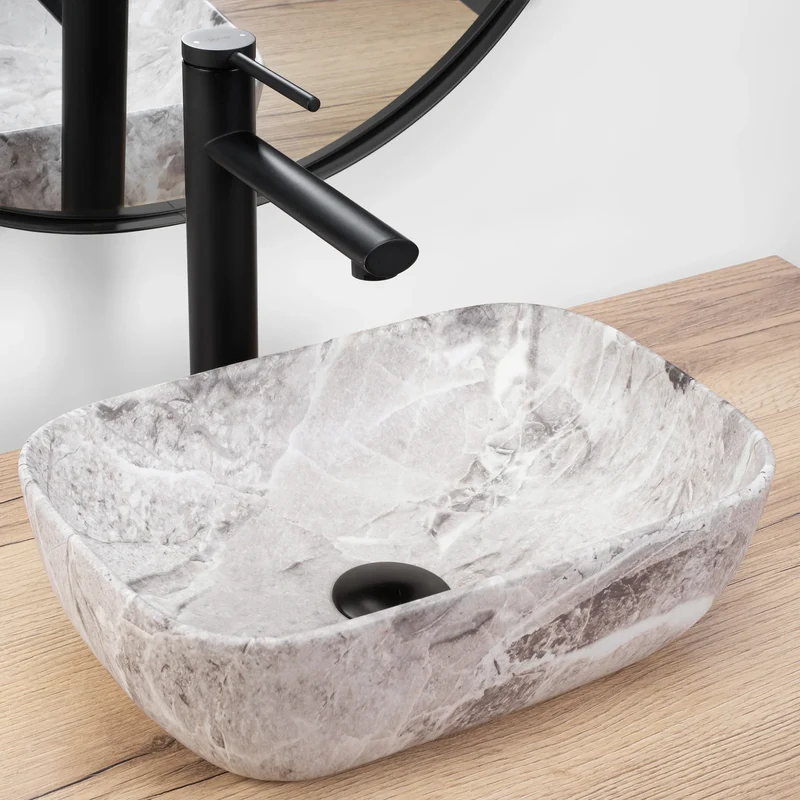 Aufsatzwaschbecken Belinda Mini Stone 37x25,5cm