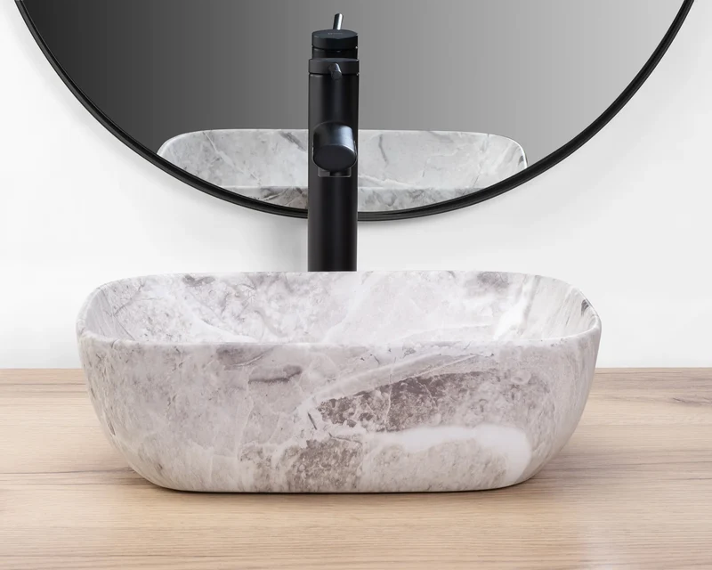 Aufsatzwaschbecken Belinda Mini Stone 37x25,5cm