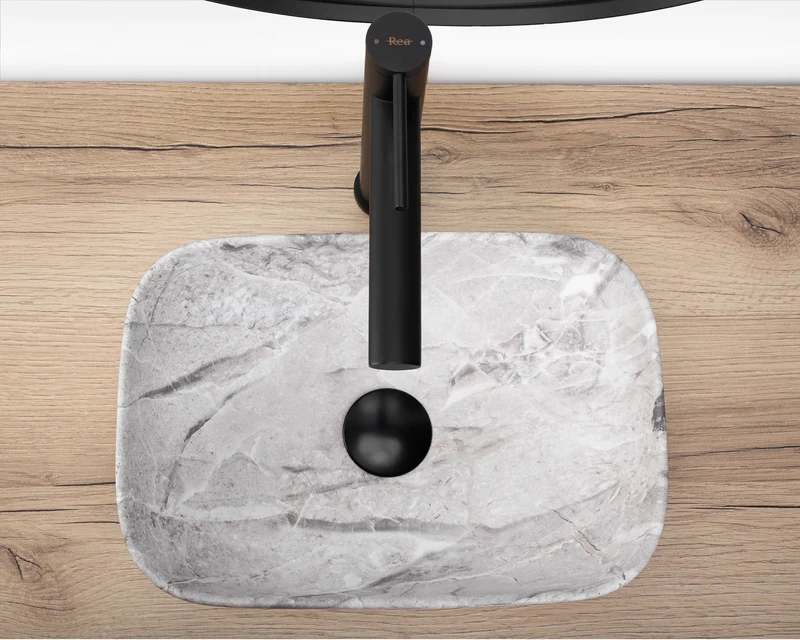 Aufsatzwaschbecken Belinda Mini Stone 37x25,5cm