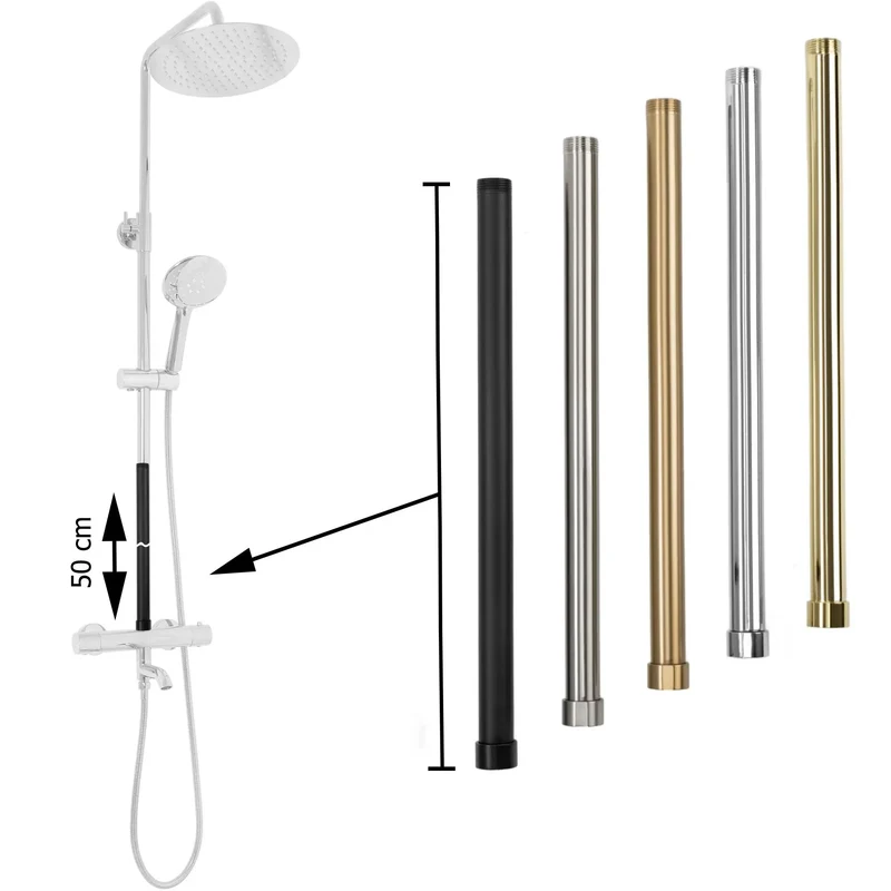 Verlängerung für Dusche 50cm Gold