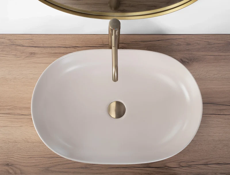 Aufsatzwaschbecken Cleo Matt Beige 60,5x41cm
