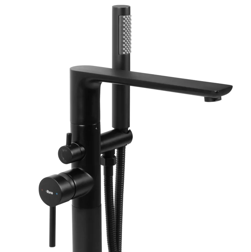 Badewannenarmatur Flores Schwarz(Standarmatur)