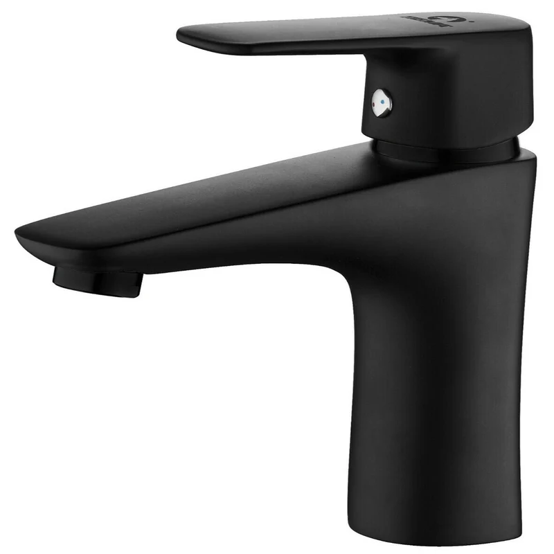 Oase Waschtischarmatur Wasserhahn Bad Waschbecken Design Armatur - Schwarz Matt