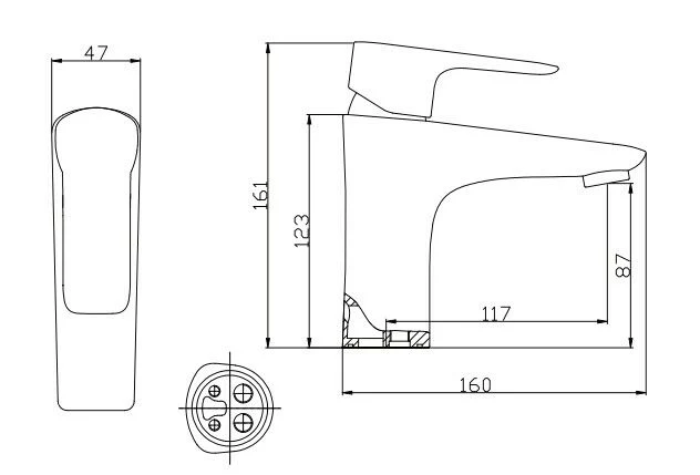 Oase Waschtischarmatur Wasserhahn Bad Waschbecken Design Armatur - Schwarz Matt