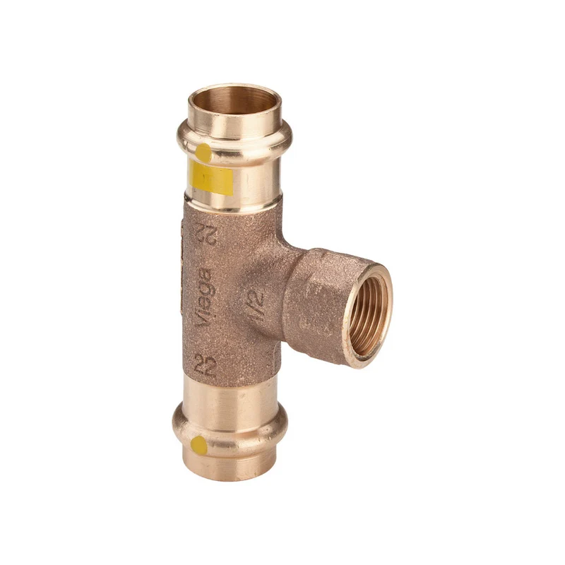 Viega Profipress Gas Kupfer Pressfitting T-Stück mit Innengewinde (DVGW)