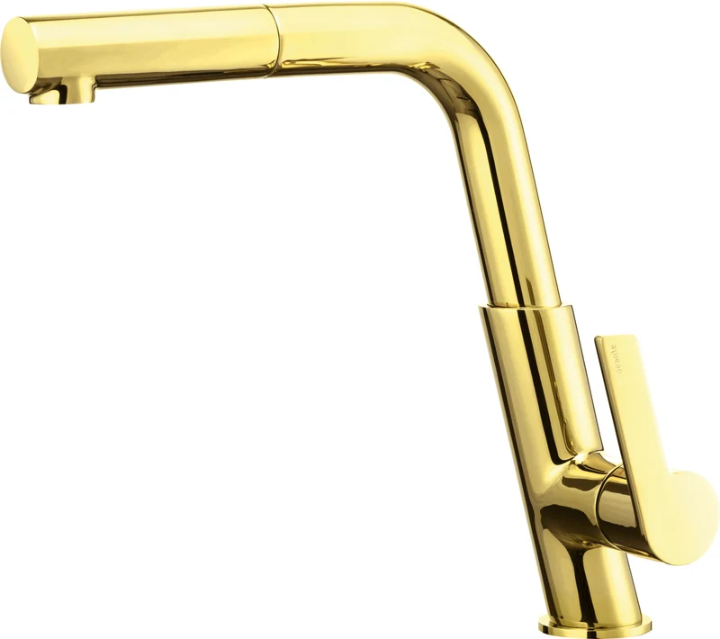 DEANTE Silia Küchenarmatur mit ausziehbarem Auslauf // Gold // BQS-Z73M