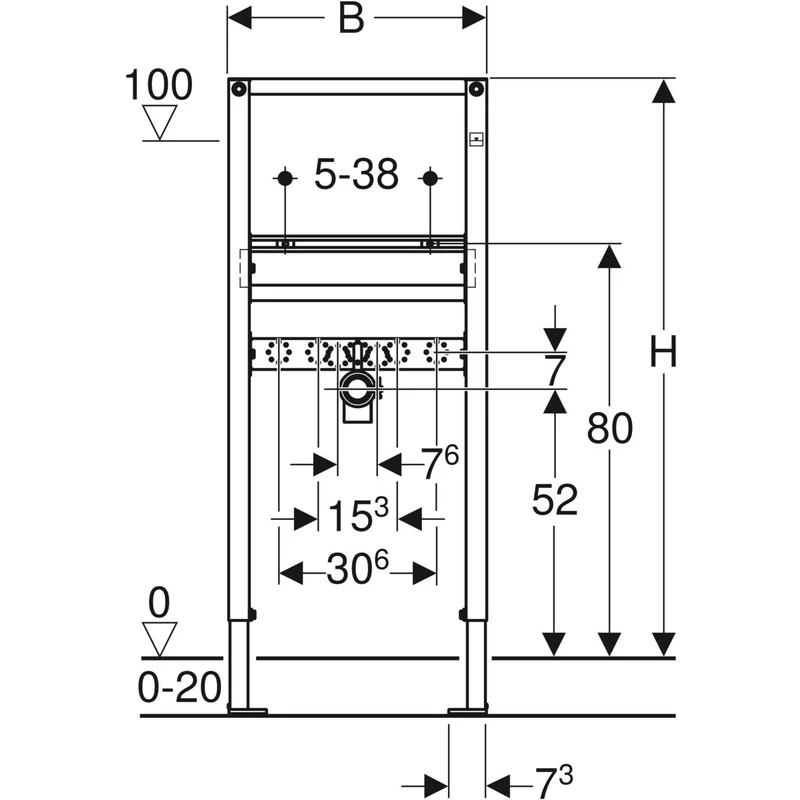 Geberit Duofix Waschtisch-Vorwandelement 111.430.00.1