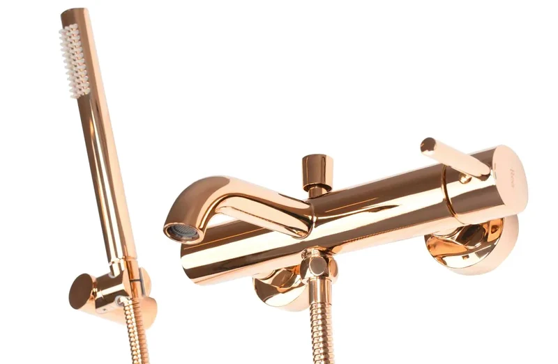 Badewannenarmatur Lungo Rosé Gold