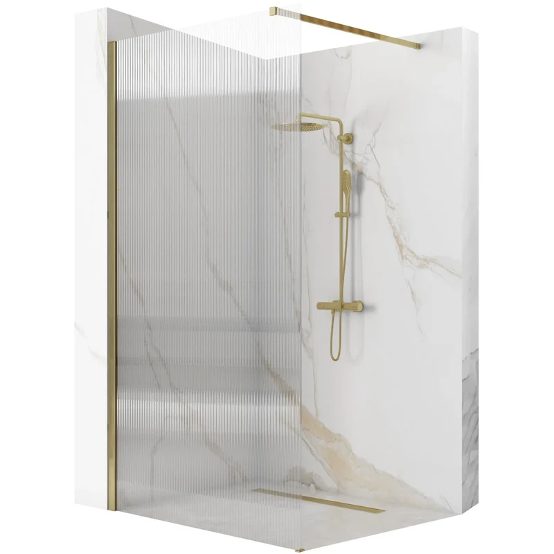 Walk In Duschwand Aero Intimo Gold Matt 90-120cm