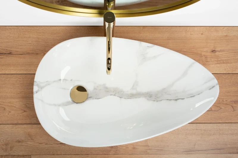 Aufsatzwaschbecken Greta Bianco Shiny 65cm