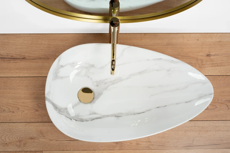 Aufsatzwaschbecken Greta Bianco Shiny 65cm