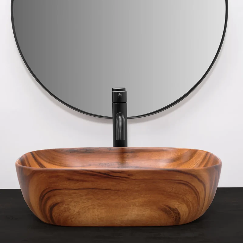 Aufsatzwaschbecken Belinda Wood Matt 46x32cm