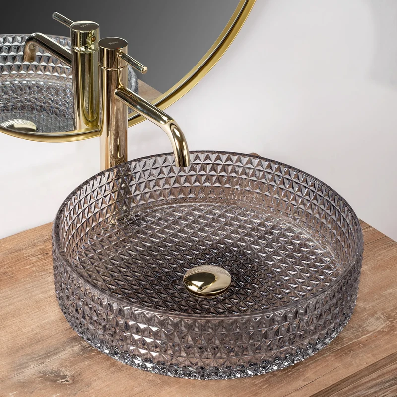 Aufsatzwaschbecken Cristal Grey ∅ 40cm