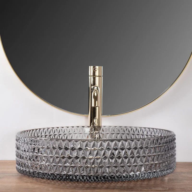 Aufsatzwaschbecken Cristal Grey ∅ 40cm