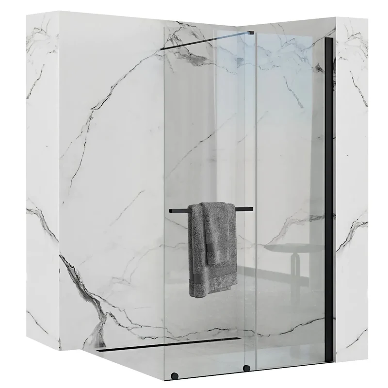 Walk In Duschwand Cortis Black 100-120cm