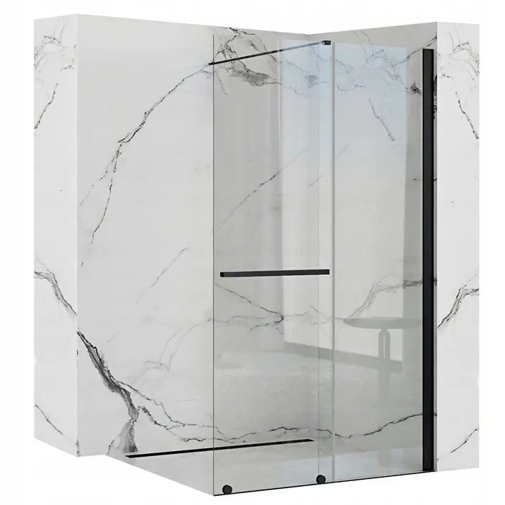 Walk In Duschwand Cortis Black 100-120cm