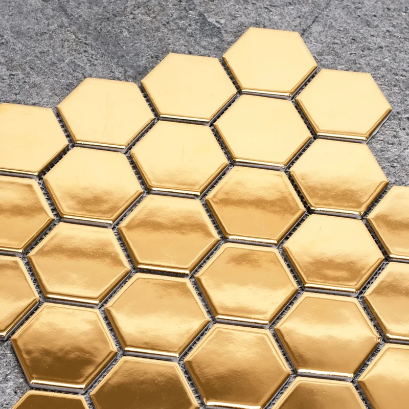 Mosaikfliesen Gold 30x30cm (2 Stück)
