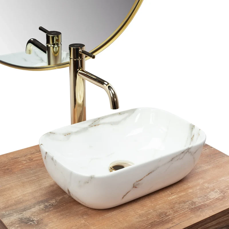 Aufsatzwaschbecken Belinda Mini Shiny Aiax 37x25,5cm