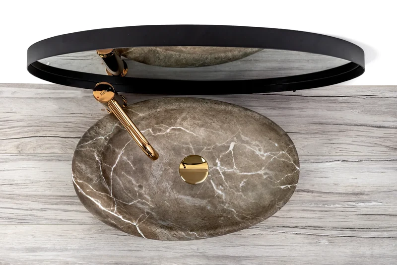 Aufsatzwaschbecken Roxy Stone Nature 49x31cm