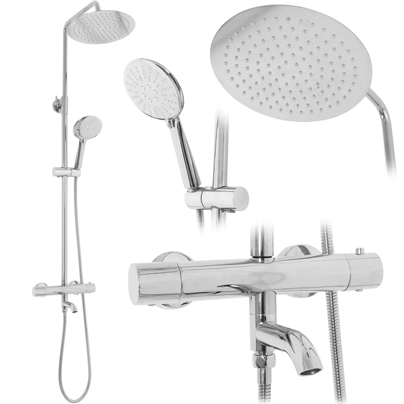 Dusche mit Wannenauslauf Lungo Chrom (mit Thermostat)