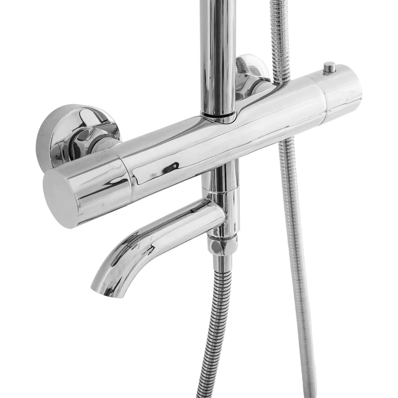 Dusche mit Wannenauslauf Lungo Chrom (mit Thermostat)