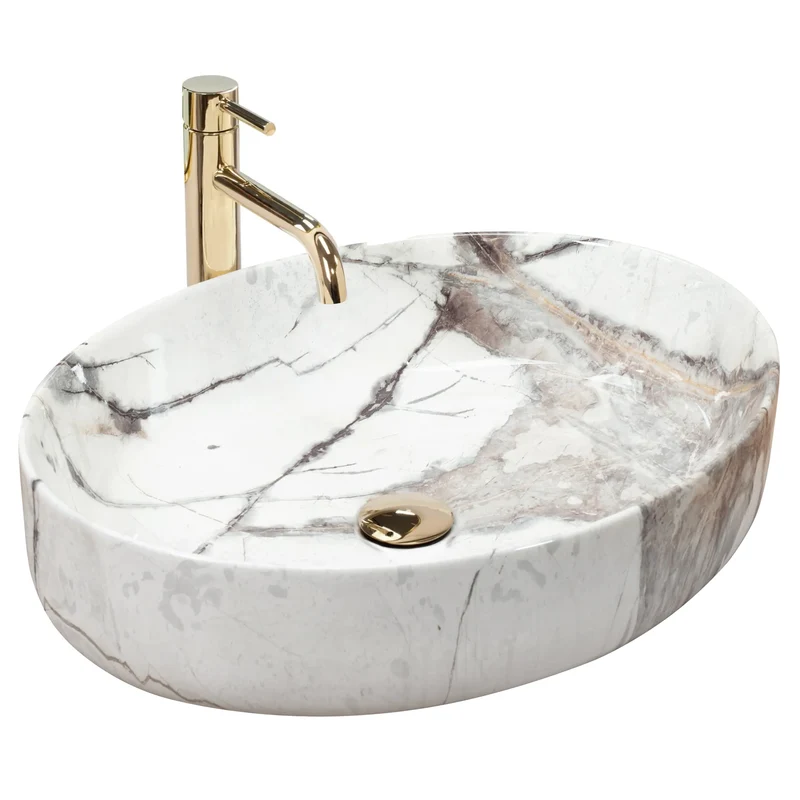 Aufsatzwaschbecken Queen Naturstein 55x41,5cm