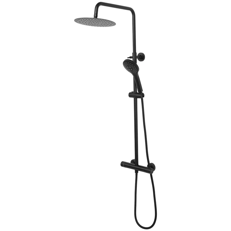 Dusche Vincent Black Matt (mit Thermostat)