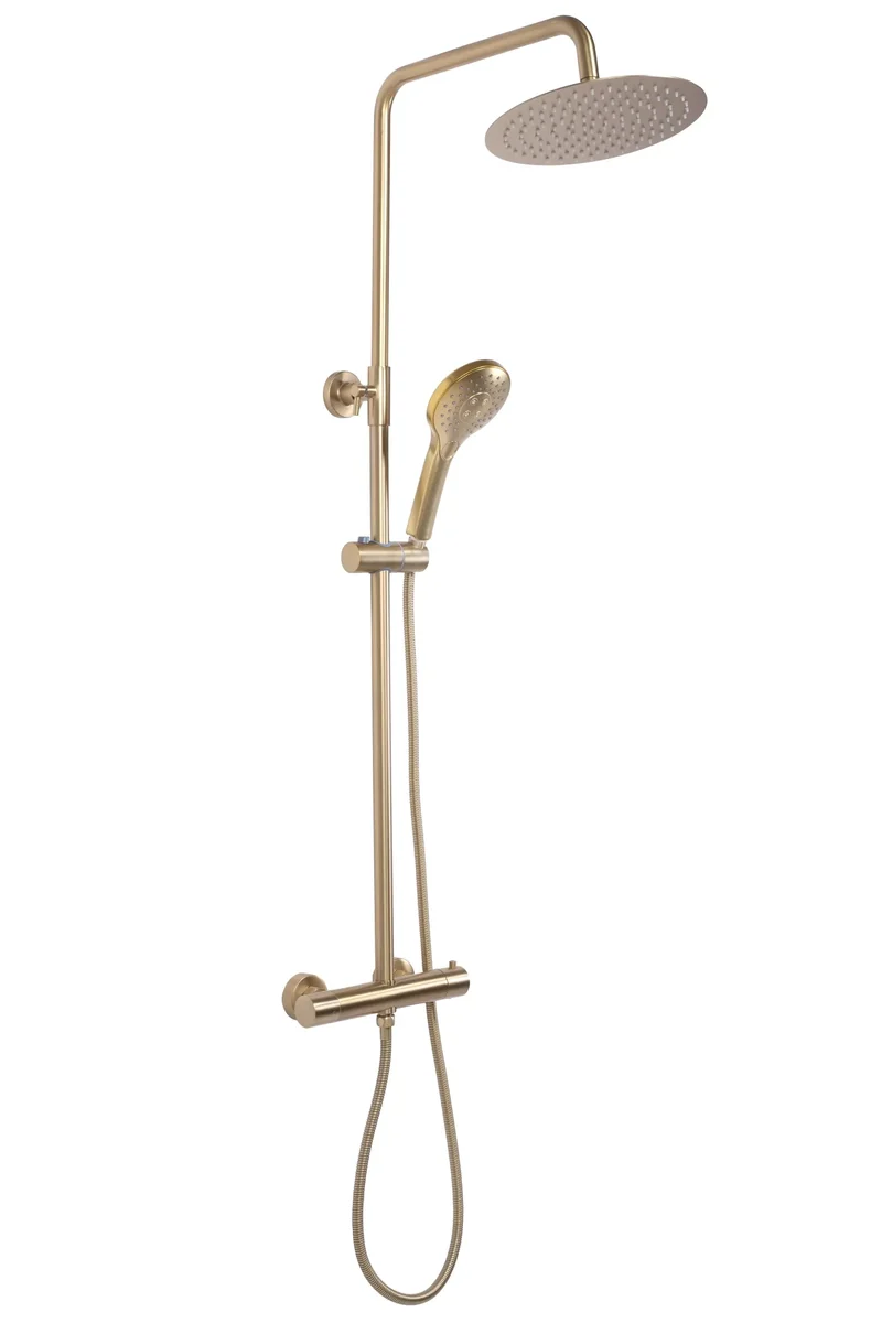 Dusche Vincent Gold Matt (Duscharmatur mit Thermostat)