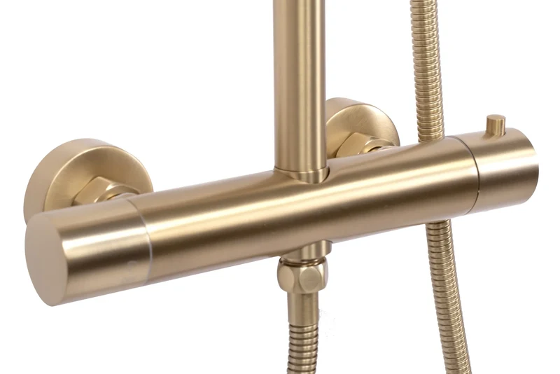 Dusche Vincent Gold Matt (Duscharmatur mit Thermostat)