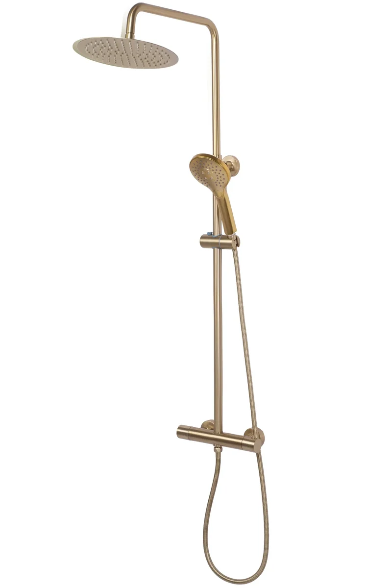 Dusche Vincent Gold Matt (Duscharmatur mit Thermostat)