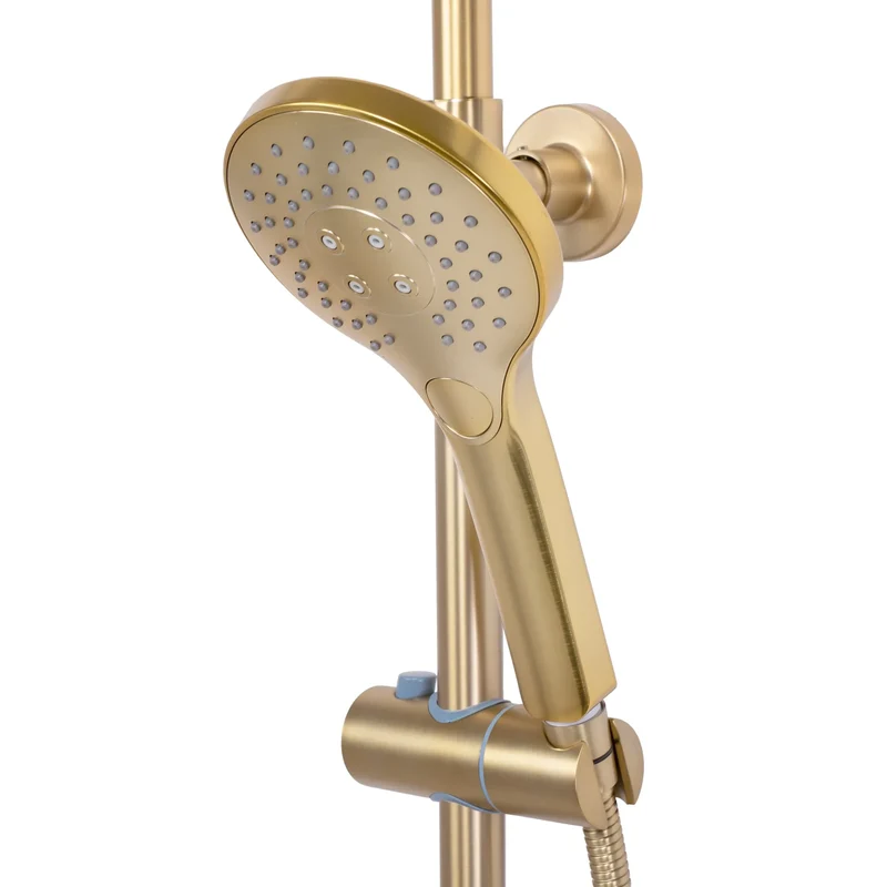 Dusche Vincent Gold Matt (Duscharmatur mit Thermostat)