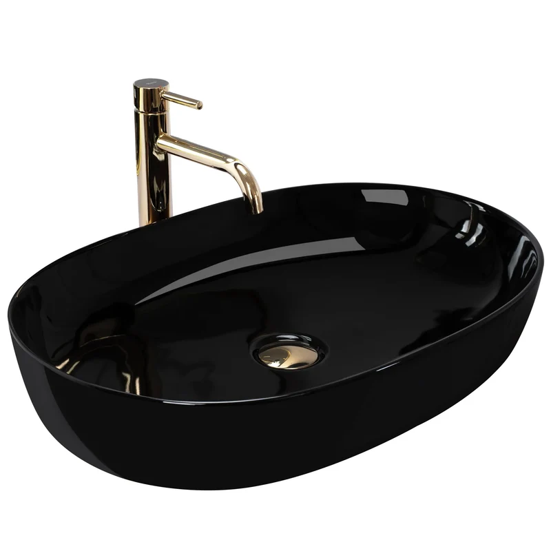 Aufsatzwaschbecken Cleo Schwarz 60,5x41cm