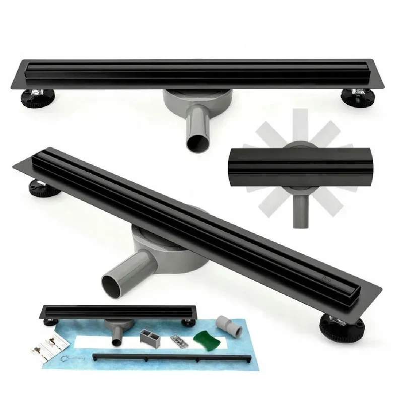 Duschrinne Neo Slim Black 50-100cm