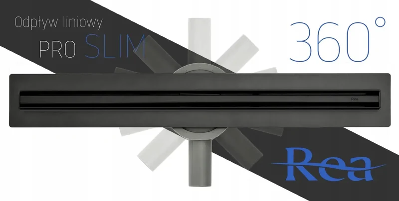 Duschrinne Neo Slim Black 50-100cm