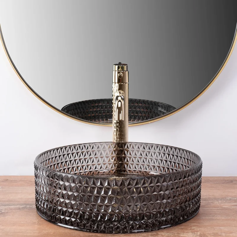 Aufsatzwaschbecken Cristal Black ∅ 35,5cm
