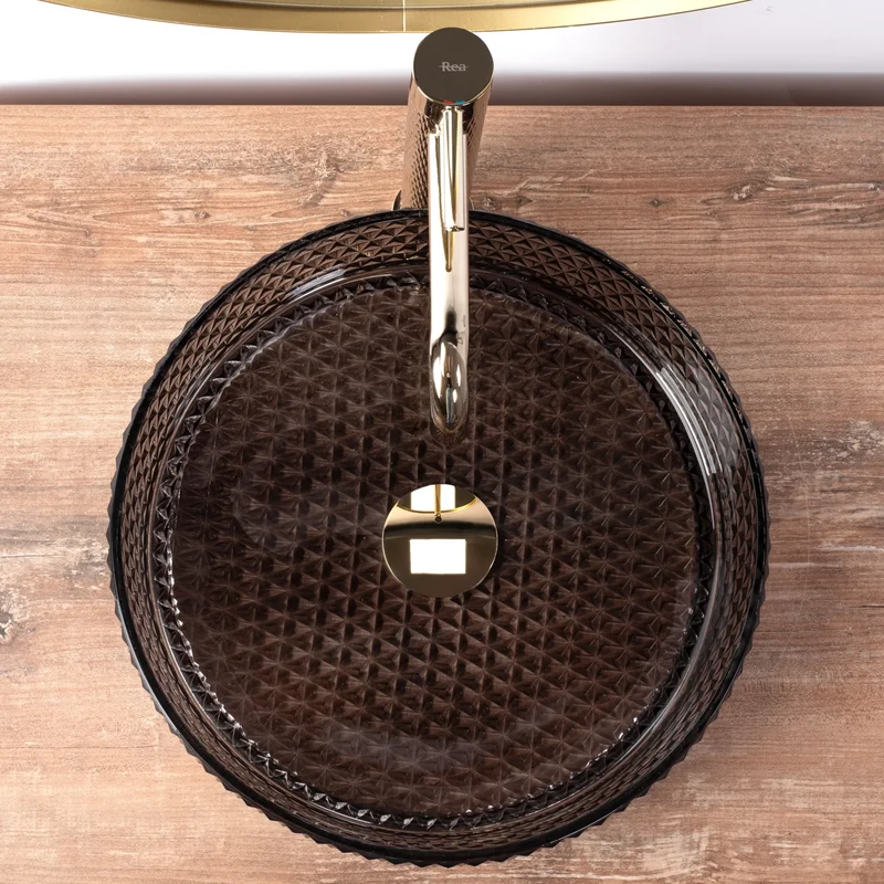 Aufsatzwaschbecken Cristal Black ∅ 35,5cm