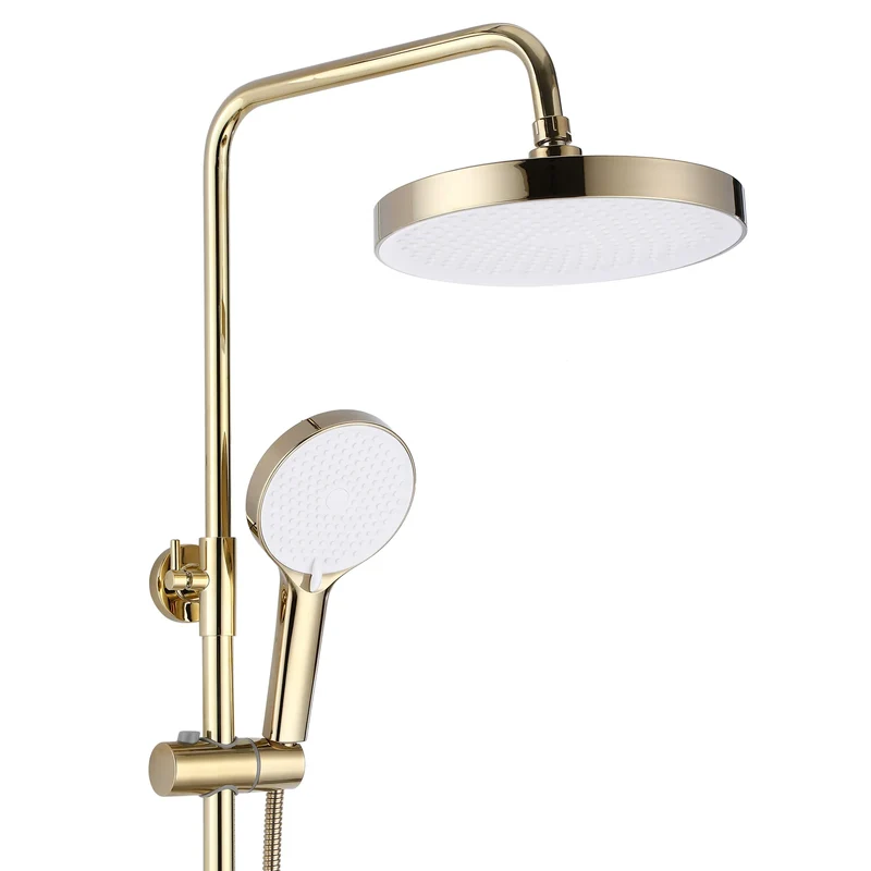 Dusche mit Wannenauslauf Bloom Gold Weiß