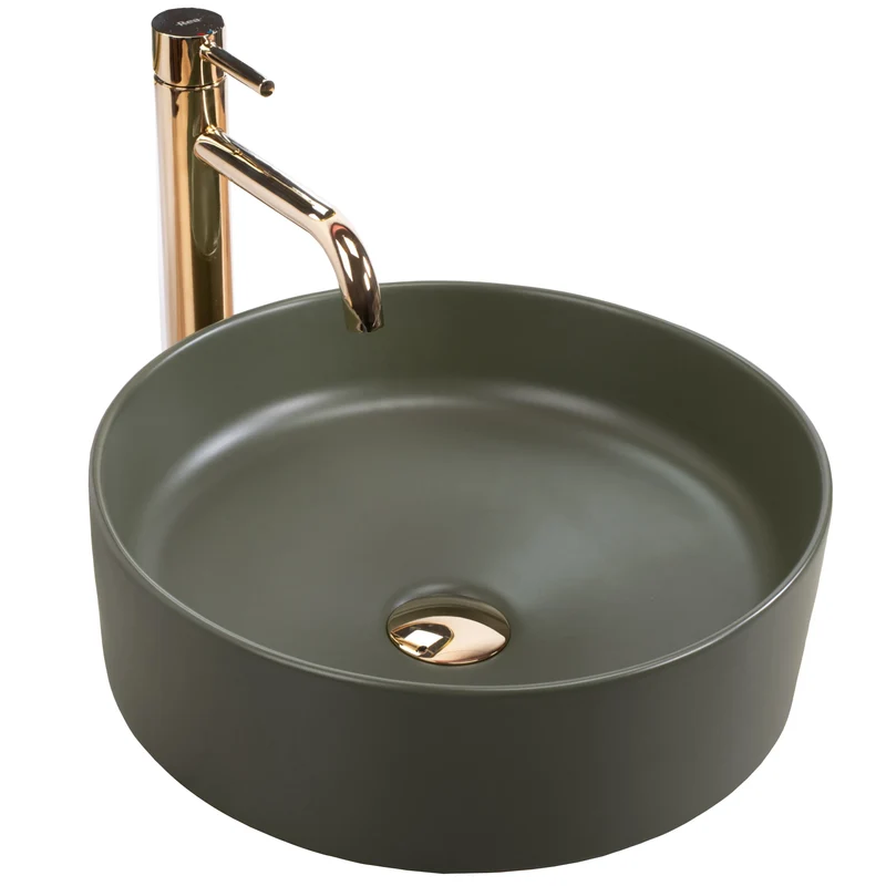 Aufsatzwaschbecken Sami Green Matt Ø 35cm