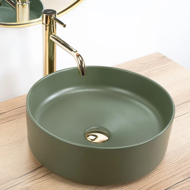Aufsatzwaschbecken Sami Green Matt Ø 35cm