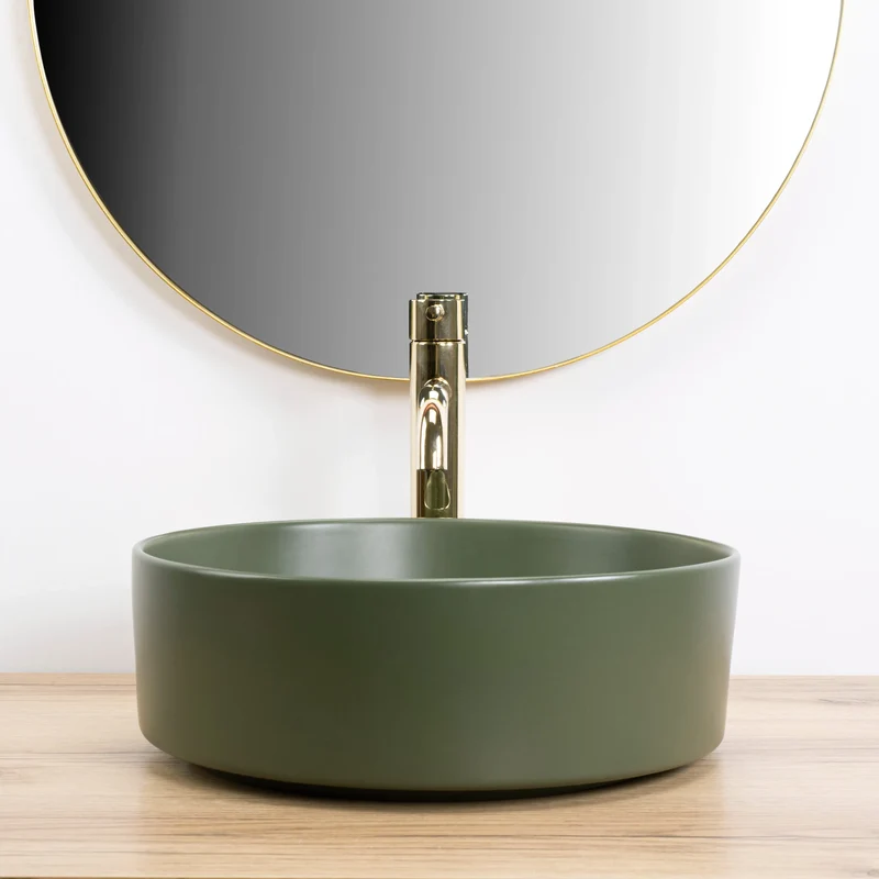 Aufsatzwaschbecken Sami Green Matt Ø 35cm