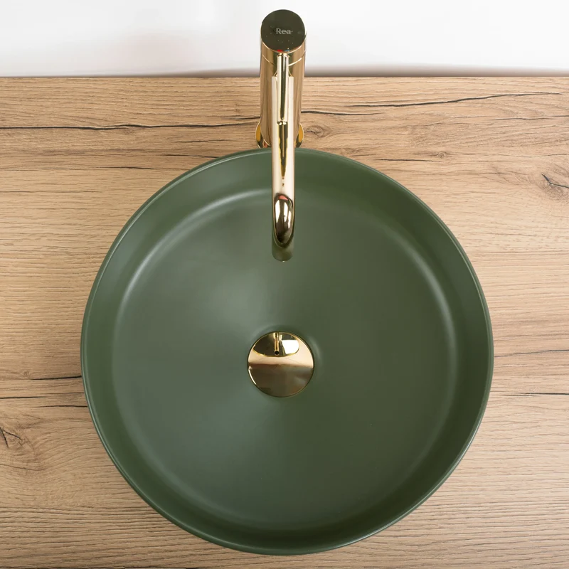 Aufsatzwaschbecken Sami Green Matt Ø 35cm