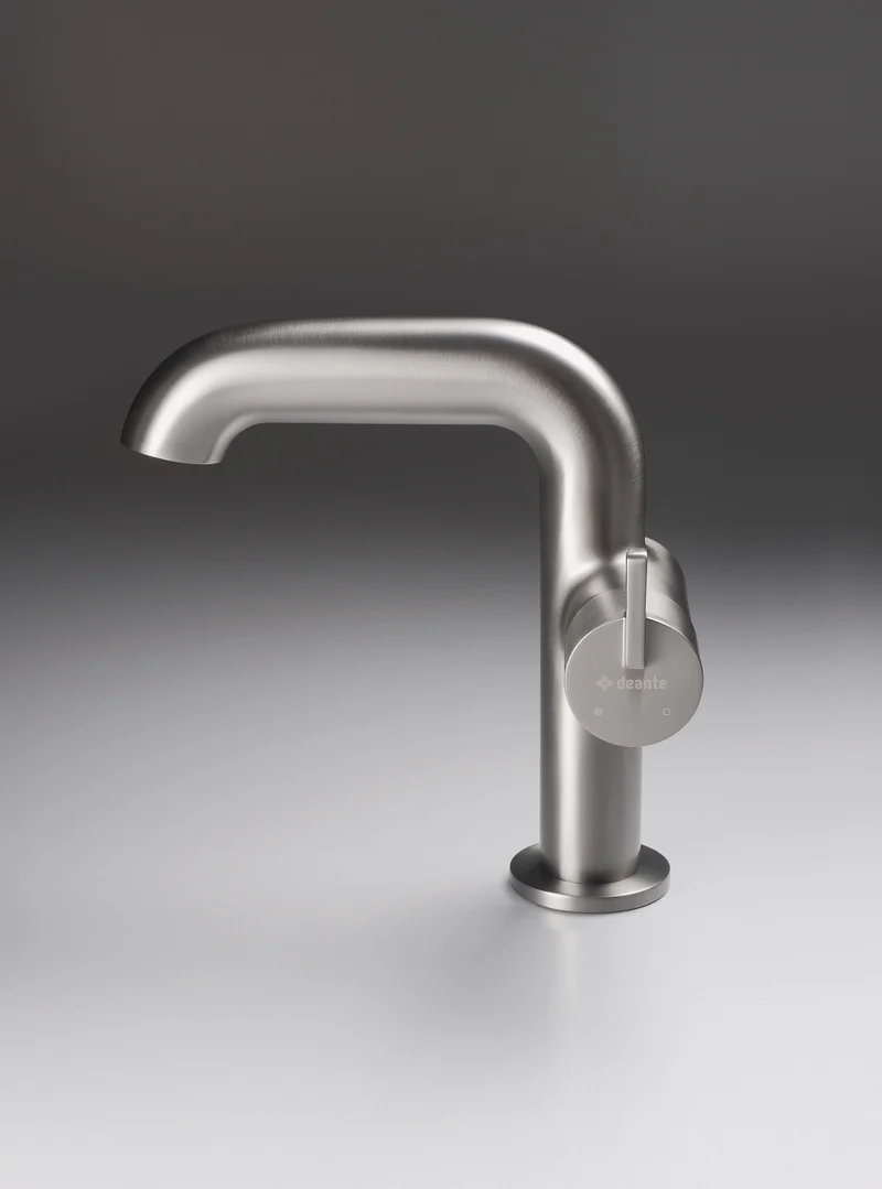 DEANTE Silia Waschtischarmatur mit seitlichem Hebel // Titanium // BQS-D24M