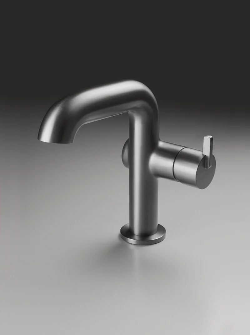 DEANTE Silia Waschtischarmatur mit seitlichem Hebel // Titanium // BQS-D24M
