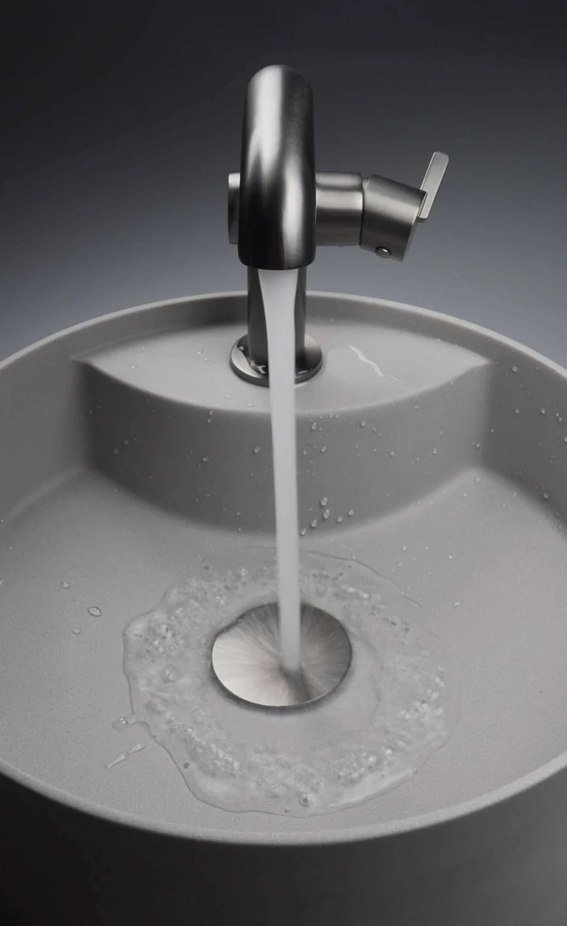 DEANTE Silia Waschtischarmatur mit seitlichem Hebel // Titanium // BQS-D24M