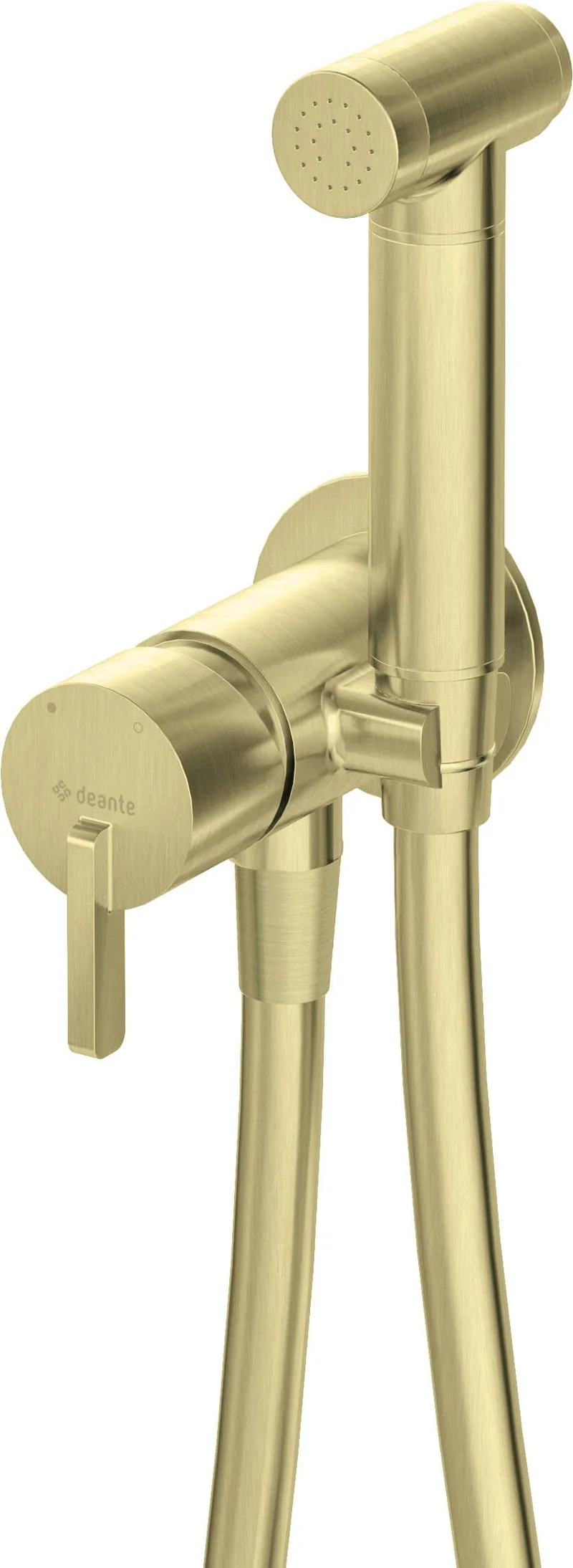DEANTE Silia Unterputz-Bidetarmatur mit Bidetta-Handbrause // gebürstetes Gold // BQS-R34M